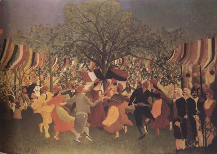 Henri Rousseau Onew Centennial of Independence The People Dance Around Two Republics,That of 1792 and That of 1892,Holding Hands and Singing:'Aupres de ma blonde,qu Spain oil painting art